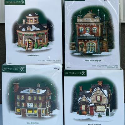 Department 56 New England Village Series - Roundel Cottage, Union Oyster House, Mt. Gibb Parsonage, And More