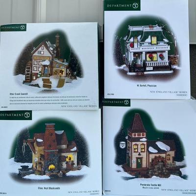 Department 56 New England Village Series - W. Bartell Physician, Otter Creek Sawmill, And More