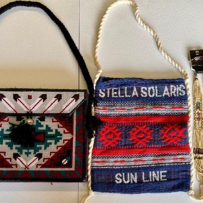 Hand Made Southwest Style Laptop Bag, Stella Solaris Sun Line Bag, (2) Southwestern Style Necklaces