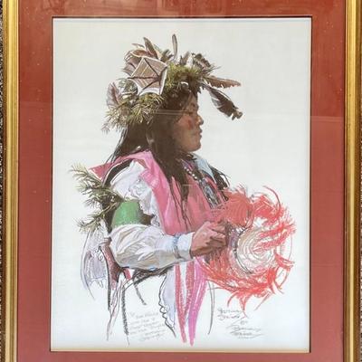 Framed Bettina Steinke 1977 Limited Edition Print Signed 513 Of 1000