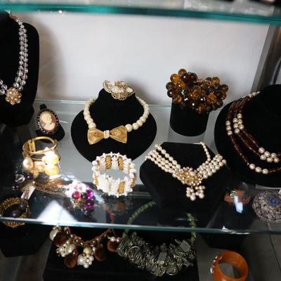 Women's vintage costume jewelry