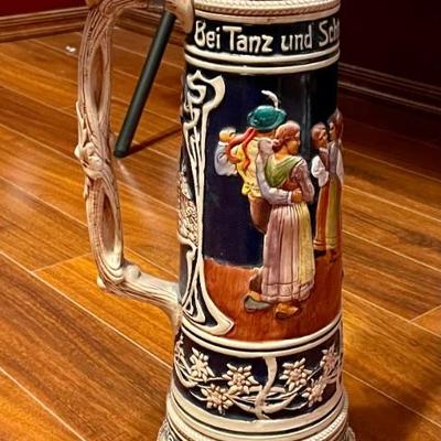 large vintage German stein