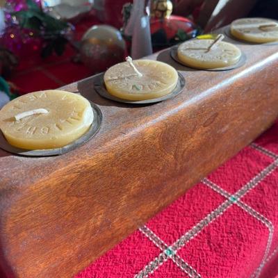 Wooden candle 