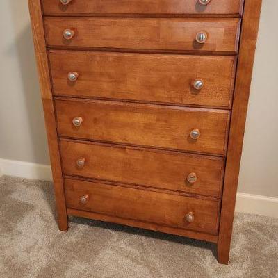 6 Drawer Tall Chest - 40" Width X 18 1/2" Depth X 54" Height