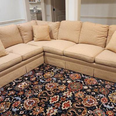 Fabric Two Piece Sectional Sofa - 121" Length X 95 " Width X 40" Depth