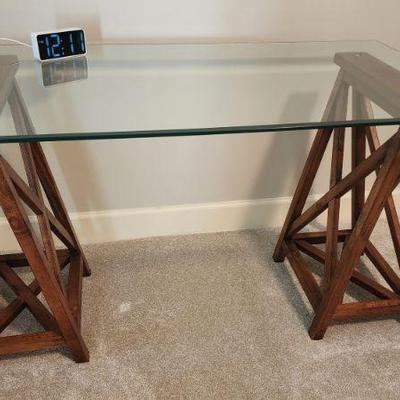 Glass Office Table/ Desk - 50" Wide X 20" Depth X 30" Height