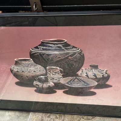 * * * SOLD * * *            
Framed Indian Pot Print