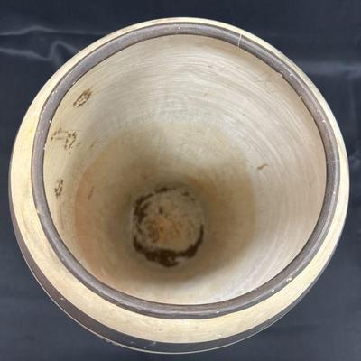 * * * SOLD * * *                Naha Frog Woman Cylindrical Vase 17" Tall