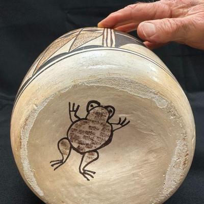 * * * SOLD * * *                 Naha Frog Woman Cylindrical Vase 17" Tall
