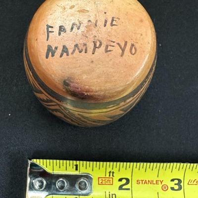 * * * SOLD * * *              Fannie Nampeyo Pot 2 1/2"
