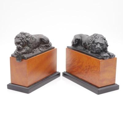 Canova Lions Bookends