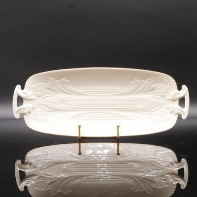 Lenox Spring Garden Collection Gilded Porcelain Celery Tray