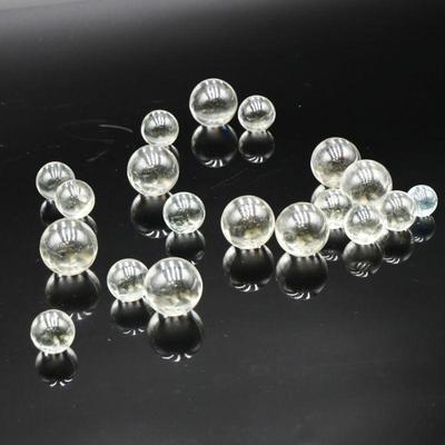 Lot of 19 Clear Glass Balls