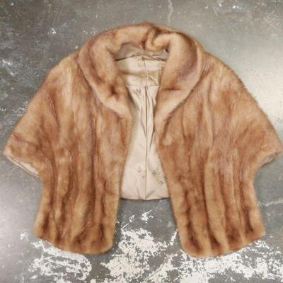 Vintage La Belle Furs Golden Mink Fur Stole