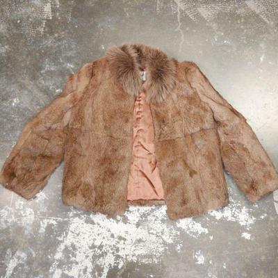 Vintage Upward Brown Mink Fur Ladies Jacket