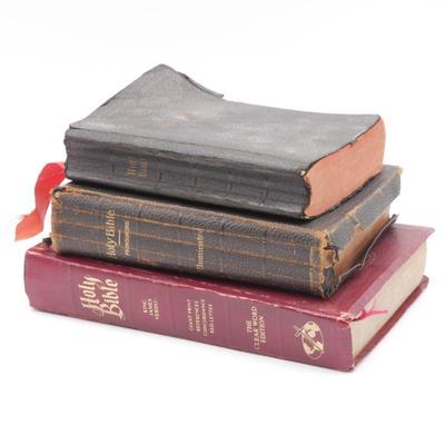 Lot of 3 Antique/ Vintage Holy Bibles