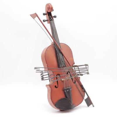Old Modern Handicrafts ®™ Orange Vintage Violin Sculpture