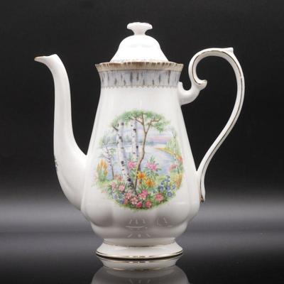 Royal Albert "Silver Birch" Bone China Coffee Pot