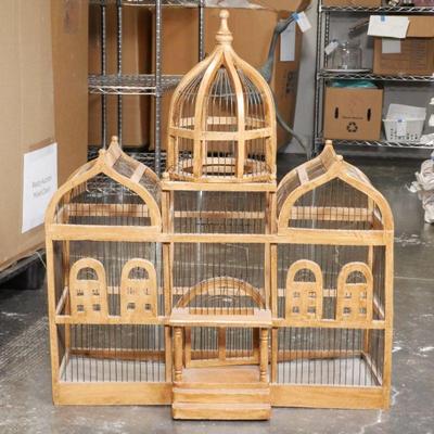 Vintage Taj Mahal Style Wooden Canary Cage