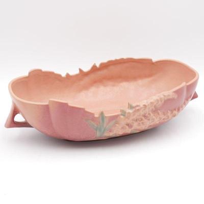 Roseville Pottery Large Pink Oval Foxglove Console Bowl