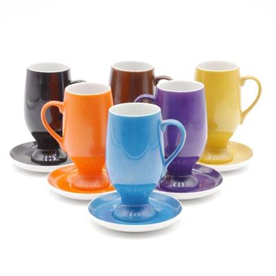LaGardo Tackett Schmid Porcelain Demitasse Cups & Saucers (Set of 6)