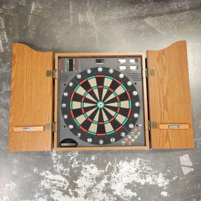 Sportscraft Premier Series Electronic Dartboard and Cabinet Set