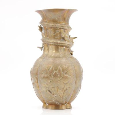 Chinese Brass Dragon Vase