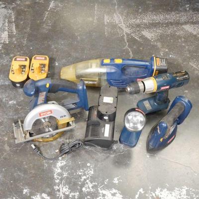 Ryobi 18.0V Electric Tool Lot (10 Piece Lot)