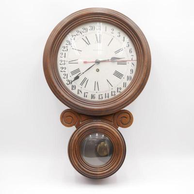 Mid-Century Modern Barwick Calendar Wall Clock by Howard Miller