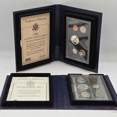 #1408 • (2) 1962-1968 U.S. Mint Silver Proof Set