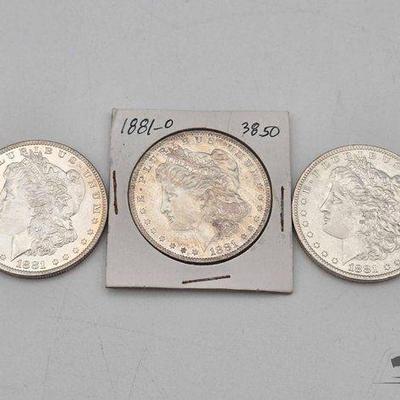 #1316 • (3) 1881-O Morgan