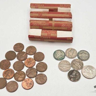 #1556 • 216 Pennyes, 6 Nikels & 1 qtr