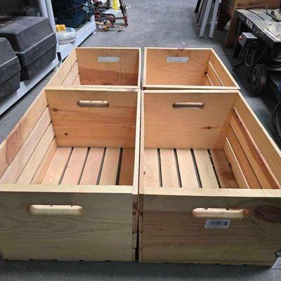 #2194 • (4) Wooden Crates