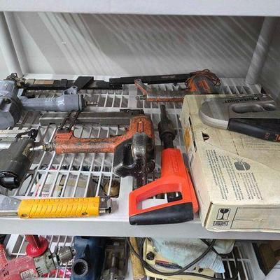 #2104 • (3) Nail, (3) Staple Gns, (1) Remingtun Powder Actuated Tool, and Stanley Bostitch Staples
