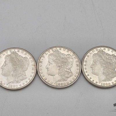 #1312 • (3) 1880-S Morgan