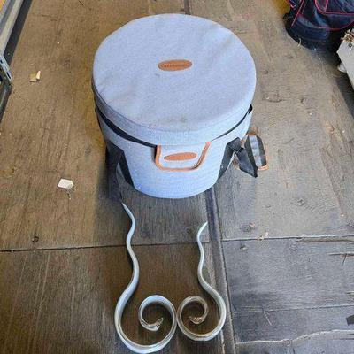 #3002 • Ryan Dvan Padded Bag and Glass Sculpture