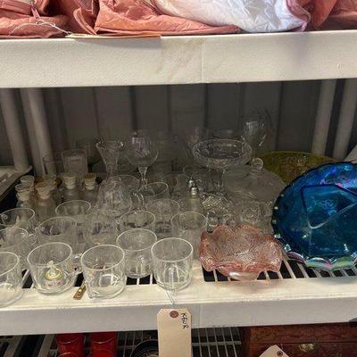 #8158 • Glass Cups, Tea Cups, Bowls, Trays, Bottle & More
