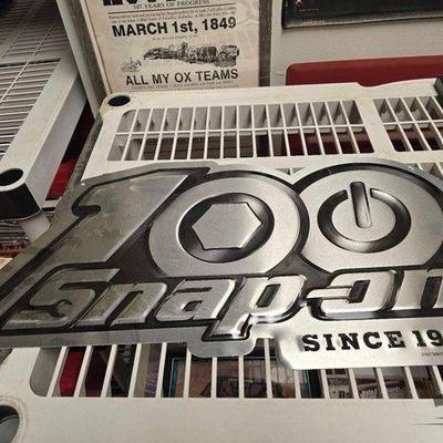 #2068 • Snap-On 100th Anniversary Metal Sign