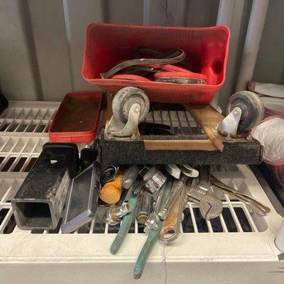 #8142 • Hammers, Wrench, Furniture Mover, Hitch & Jump Cables