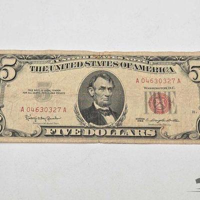 #1512 • $5 Dollar Bank note Series 1963