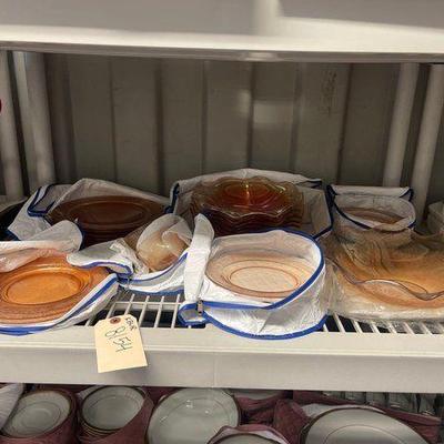 #8154 • Collection of Floral Glass Tableware