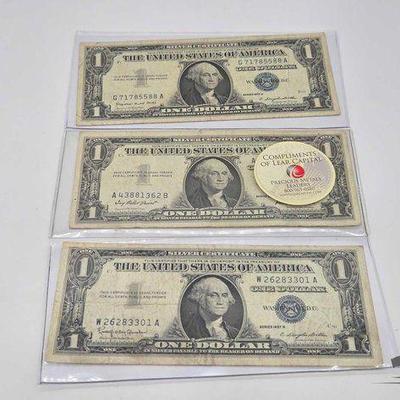 #1554 • (3) $1 Silver Certifcates