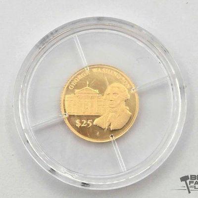 #1200 • .999 Gold Goerge Washington $25 coyn.73g
