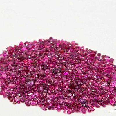 #698 • Over 100 Mixed Shape & Sizes Ruby Stones, 17.93g