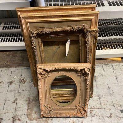 #8152 • (3) Picture Frames & (2) Victorian Style Framed Photos