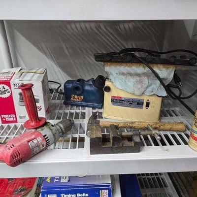 #2106 • Milwaukee Magnum Holeshooter, Makita Electric Sharpener, Porter Cable Variable Speed Quicksand