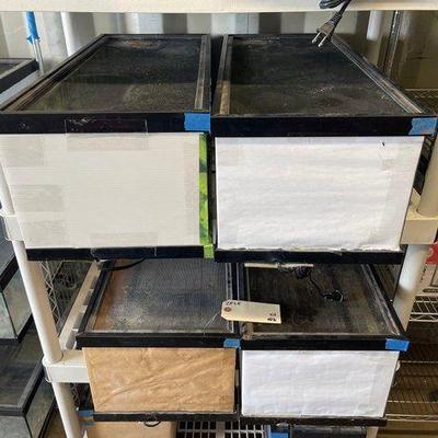 #4060 • (4) Large Reptile Aquariums