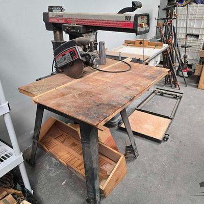 #2150 • Sears Craftsman 10" Radial Saw with Workstation