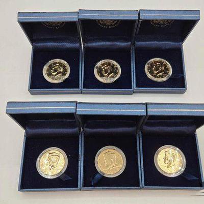 #1518 • (6) 2004 Gold Toned Kennedy  hlf dllr
