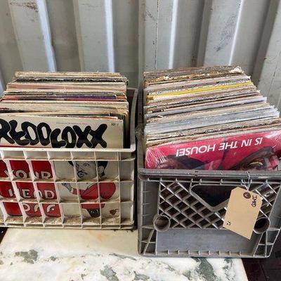 #8110 • (2) Totes of Vinyl Records